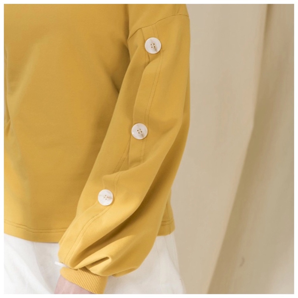 🌸 Soft Button Sleeve Off The Shoulder Top - Picture 6 of 8